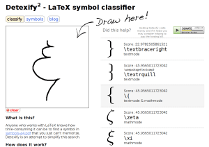 Detexify in action