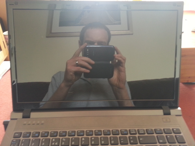 Reflection from the Gazelle Pro gloss screen